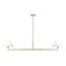 Z-Lite Leila Chandelier, 2-Light, 12 In.W x 62 In.L x 9.5 In.H, Luxe Gold/White Linen 744-62L-LG - alternate 1